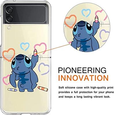 For Samsung Galaxy Z Flip4 3 5G Cute Cartoon Pattern Clear Hard Phone Case  Cover