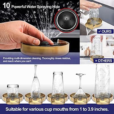 Kitchen Sink Glass Rinser, Bar Bottle Washer, Cup Cleaner with Hose, Faucet Glass Rinser, Kitchen Sink Accessories, Size: 10, Black