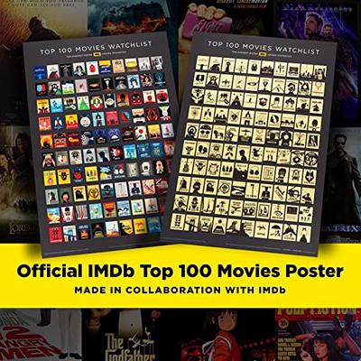 100 Movies Scratch Off Poster /Bucket List Poster