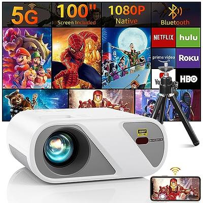 2023 Upgraded Full HD 1080P Projector, 9500 Lumens Portable Movie  Projector, iPhone Projector with WiFi and Tripod Mount for Home Outdoor  Video