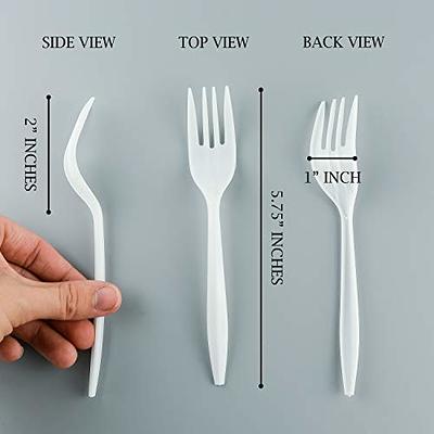 Clear Plastic Forks Disposable Cutlery Medium Weight Utensils 100