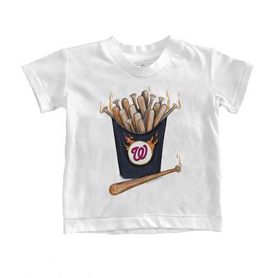 Washington Nationals Tiny Turnip Toddler Babes 3/4-Sleeve Raglan T-Shirt -  White/Navy