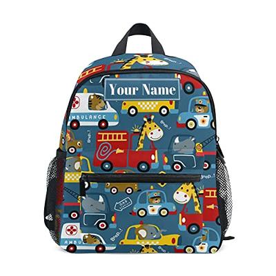 OREZI Custom Kid's Name Toddler Bag,Personalized Backpack with Name/Text  Daycare Bag,Customization Cute Dino Scandinavian Style Nursery Bag  Preschool
