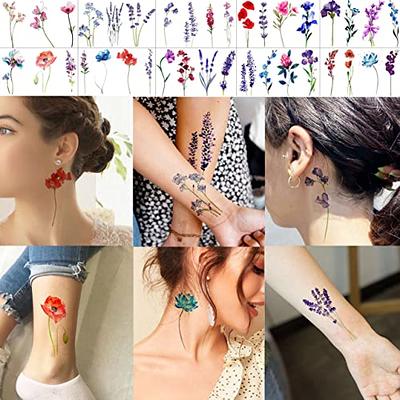 20 Sheets Black Tiny Temporary Tattoo, Hands Face Tattoo Sticker for Men  Women