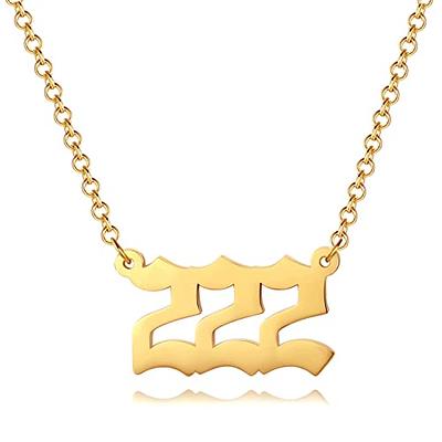 VLINRAS 222 Necklace Gold Angel Number Necklace for Women Numerology  Jewelry Lucky Number Minimalist Gift For Her - Yahoo Shopping