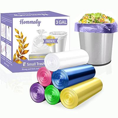 Hommaly 2.6 Gallon 240 pcs Small Clear Trash Bags, Strong Garbage