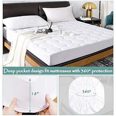 Quilted Mattress Pad Cover Waterproof Mattress Protector Soft