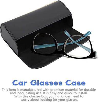 HALOYIVGO Sunglasses Holder for Car Sun Visor, Leather Glasses Storage Case,with  Hidden Magnetic Closure, Vehicle Visor Accessories, Eyeglass Holder  Organizer Box (Black) - Yahoo Shopping