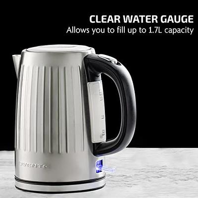 OVENTE Stainless Steel Electric Kettle Hot Water Boiler 1.7 Liters