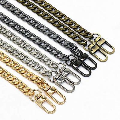  WEICHUAN 47/120cm DIY Iron Flat Chain Strap Purse Chain  Accessories Purse Straps Shoulder Cross Body Replacement Straps, with Metal  Buckles (Gold)