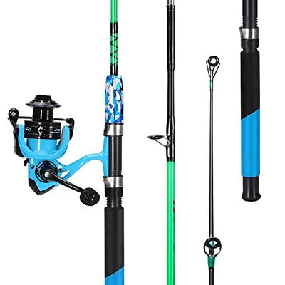 Sougayilang Spinning Reel and 2-Piece Fishing Rod Combo, Durable