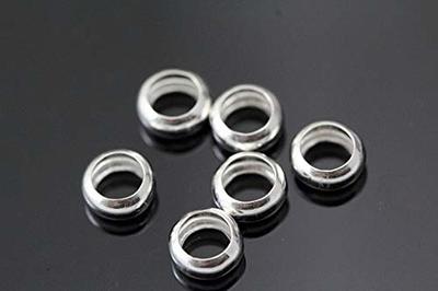 Stainless steel spacer beads, Silver rondelle disk for jewelry making