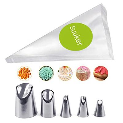 31Pcs Piping Bags and Tips Set,2 Reusable Pastry Bags With 24 Stainless  Steel Decorating Icing Tips,3 Smoother & 2 Couplers,Silicone Icing Bags  Tips