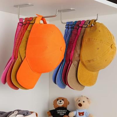 12 Pieces Adhesive Hat Hooks No Drilling Hat Holder Wall Mounted Baseball  Cap Organizer for Hats for Bedroom Closet Door