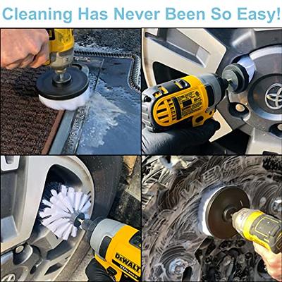 2Pc Car Carpet Upholstery Cleaner Brush Car Wheel and Tires Brush Car  Detailing Brushes Car Wash Accessories Scrub Brush