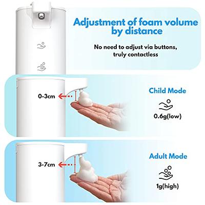 Automatic Soap Dispenser,Foaming Soap Dispenser Touchless  350ml/12oz,Battery Operated Hand Free Automatic Foam Liquid Soap Dispenser  for Bathroom or Kitchen 