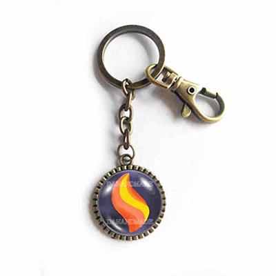 TANSHOW Genshin Impact Vision Fontaine Keychain Merch Game