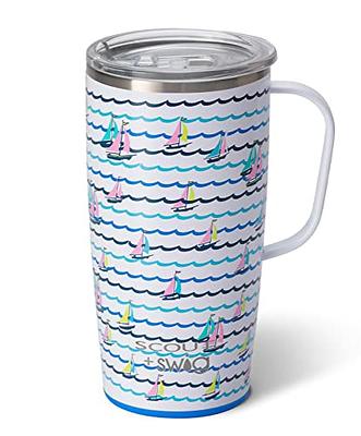 AQUAPHILE Tumbler with Handle, 35oz Insulated Coffee Mug with Leak-proof Lid  and Straw, Stainless Steel Travel Mug for Hot or Cold Drinks,Peach Pink 