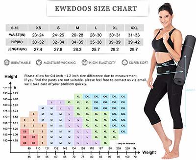Ewedoos Leggings with Pockets for Women Yoga Pants Women High Waisted  Leggings for Women Tummy Control Athletic Leggings Black Capri - Yahoo  Shopping