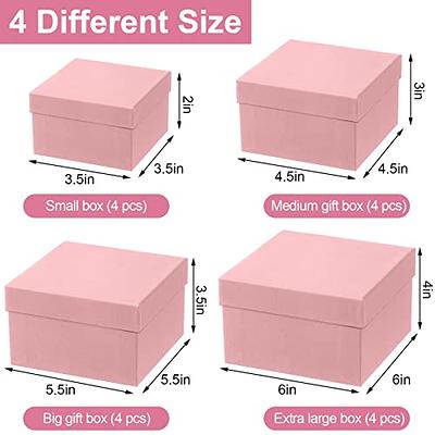 Small Gift Boxes With Lids Bulk Set Of 4 Square Box White Gift Box For  Women Empty Nesting Boxes For