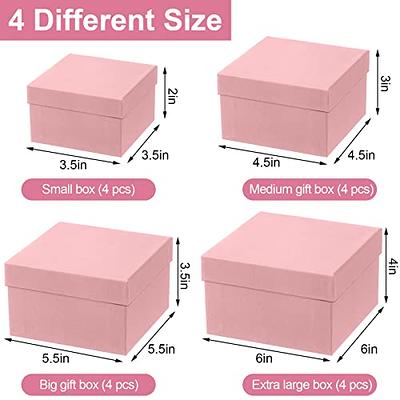 Yahenda 16 Pack Square Nesting Gift Boxes with Lids 4 Assorted Sizes Gift  Boxes with Lids for Valentine's Day Gift Wrapping Wedding Bridal Shower  Baby Shower Birthday Party Favor Boxes(Pink) - Yahoo Shopping