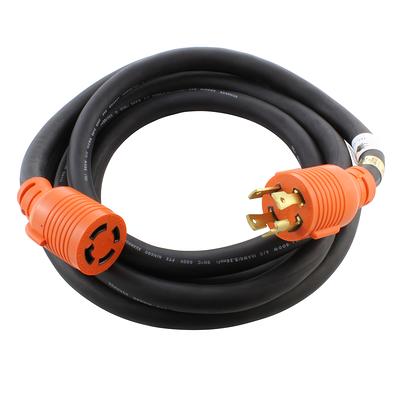 AC Works NEMA 6-20 20A 250V 10-ft 10/3-Prong Indoor/Outdoor SOOW Super Heavy Duty General Extension Cord Rubber in Black | SD620PR-010E