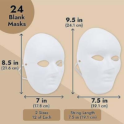 BLUE PANDA 24 Pack Blank Paper Mache Masks to Decorate, White Opera Mask  for Carnival, Masquerade Party, Theatre, Halloween (2 Sizes) - Yahoo  Shopping