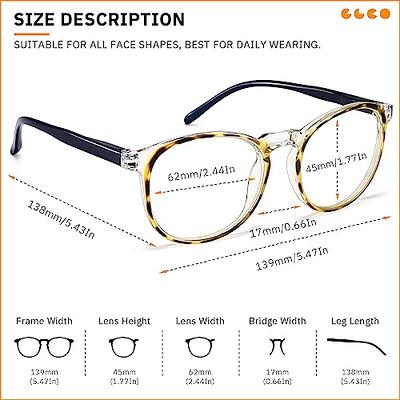 IBOANN 3 Pack Blue Light Blocking Glasses Women/Men, Round Fashion Retro  Frame, Vintage Fake Eyeglasses with Clear Lens