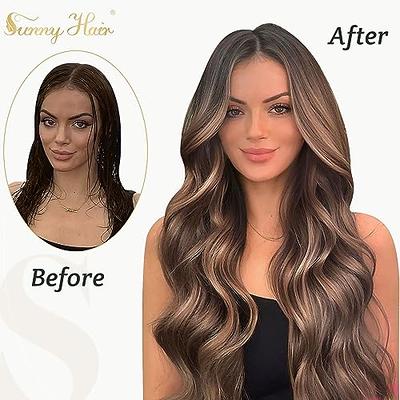 Hat Hair Extensions: Smooth & Staright Caramel