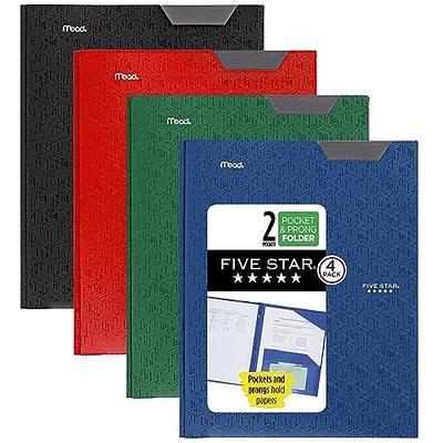 Five Star 2 Pocket Folder, Stay-Put Folder, Plastic Colored Folders with  Pockets & Prong Fasteners for 3-Ring Binders, For Home School Supplies &  Home Office, 11” x 8-1/2”, Red (72109) - Yahoo Shopping