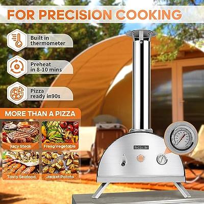 VEVORbrand Portable Pizza Oven, 12 Pellet Pizza Oven, Stainless