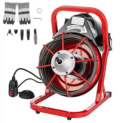 BENTISM Drain Cleaner Machine 100ft x 3/4 in, Electric Drain Auger 1800 RPM  Auto Feed Drain Cleaner Machine Commercial Sewer Snake Drill - Yahoo  Shopping