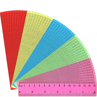 Supplies 4 Plastic Rulers, Bulk Shatterproof 12 Inch Ruler For School,  Home, Or Office, Clear Plastic Rulers, 4assorted Colors