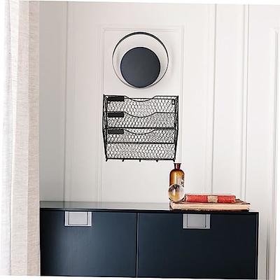 1pc Black Wall Mounted Modern & Minimalist Iron Magazine & Newspaper Storage  Rack For Living Room & Office Decoration