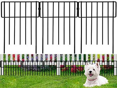 AMAGABELI GARDEN & HOME Decorative Garden Fences and Borders for Dogs  32in（H) x 10ft Garden Fencing Edging Border Animal Barrier No Dig Metal  Fence