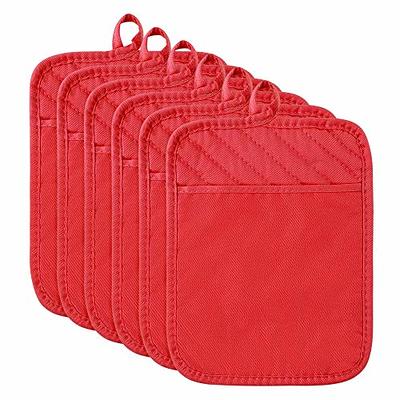  PIQUEBAR Pot Holders Heat Resistant 450℉ Oven Hot Pads  Anti-Slip Silicone Potholder with Cotton Pockets, Multipurpose Trivets for  Kitchen Cooking, Baking 2 Pack : Home & Kitchen