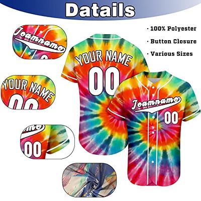 Custom Logo Uniforms Mens Polyester Baseball Jersey Button Down