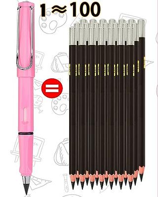 ALECPEA 6pcs Everlasting Pencil Infinite Pencil, Infinity Pencil with  Eraser, Inkless Magic Pencils Eternal with 6pcs Replacement Nibs, Portable