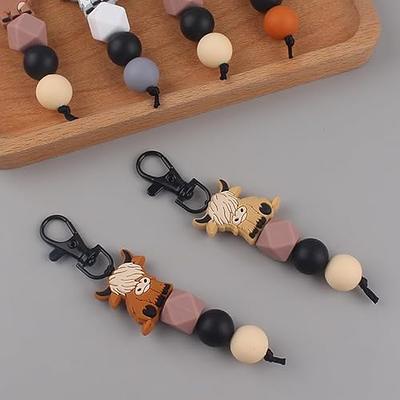 Adorable Highland Cow Keychain (set of 2)