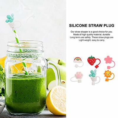 6pcs Silicone Straw Tip Covers Silicone Straw Stoppers Reusable Drinking  Straw Caps Decors 