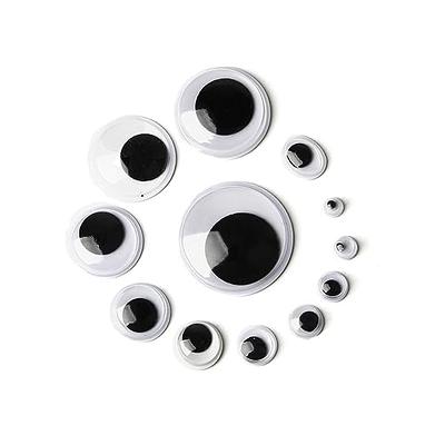 Self-Adhesive Googly Eyes Wiggle Eyes Animal Eyeball Black Movable Plastic  Doll Eyes for Stuffed Animals crafts Scrapbooking