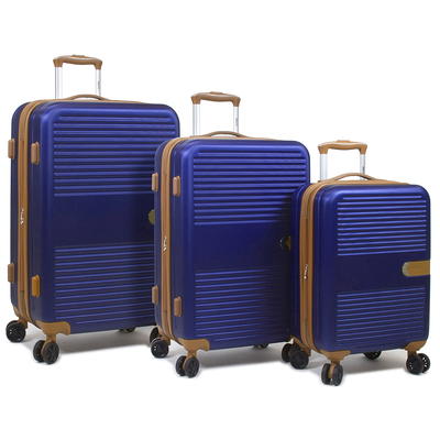 CHAMPS Softech 26 in., 20 in. Navy Softside SMART Luggage set with