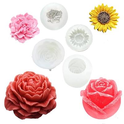 Rose Candle Mold Rose Flower Mold 3D Flower Resin Casting Mold