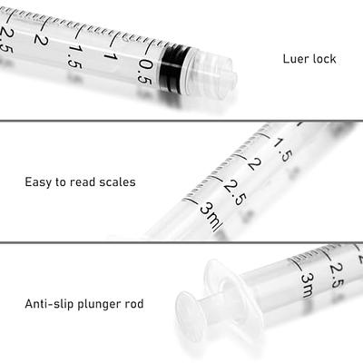 1ml 25G 1inch Syringe with Needle, Sterile Disposable Packaging. (100)