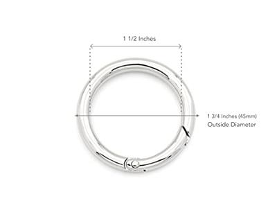 Mini Round Carabiner Clip,10 PCS 3/4 Inch Metal O Ring Carabiner