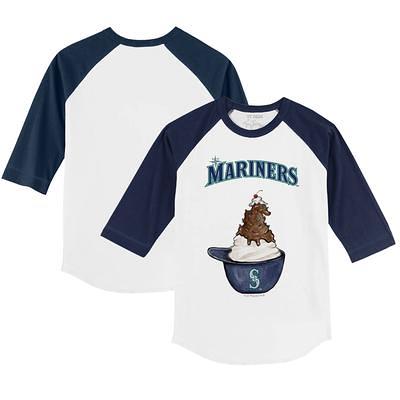 Atlanta Braves Tiny Turnip Infant Military Star Raglan 3/4-Sleeve T-Shirt -  White/Navy