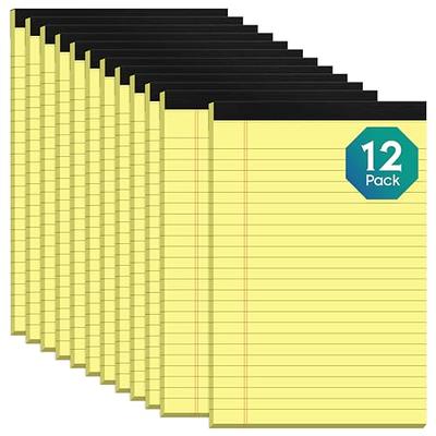 Small Note Pads 5x8 Yellow – 4 Pack, 80gsm Premium Thick Paper, 30