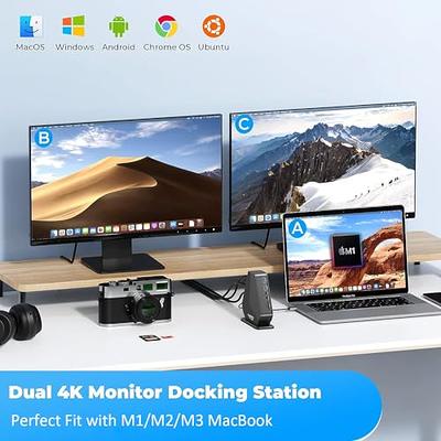 4URPC Laptop Docking Station Dual Monitor for MacBook Pro/Air(NON-M1)