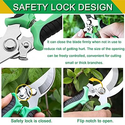 Pruning Shears - Garden Clippers Pruner, 7.5 Inch Stainless Steel Handheld  Branch Gardening Scissors Snips Tool with Safety Lock for Trimming Plant,  Flowers, Herbs, Buds, Leaves - Yahoo Shopping