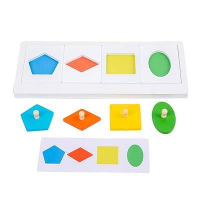 Wooden Shape Sorter-Classic Puzzle Toy with Geometric Shapes